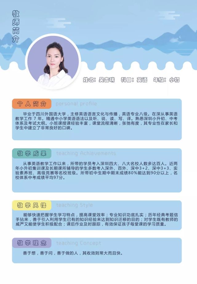 深圳市松鼠教育吴吉瑞老师